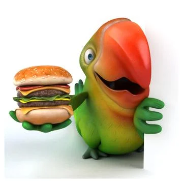 Fun parrot Stock Illustration