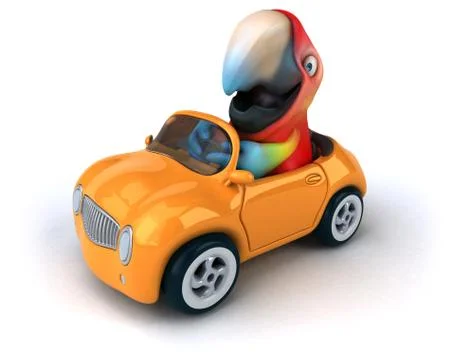Fun parrot Illustrazione stock