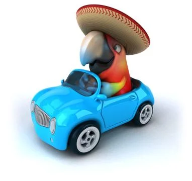 Fun parrot Stock Illustration