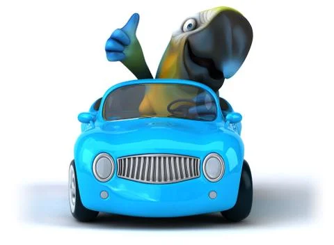 Fun parrot Illustrazione stock