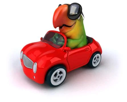 Fun parrot Stock Illustration
