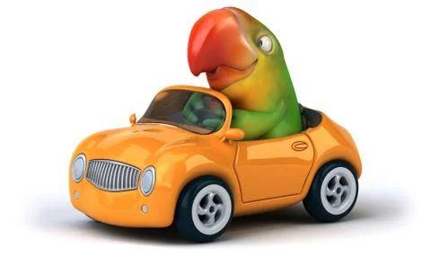 Fun parrot Stock Illustration