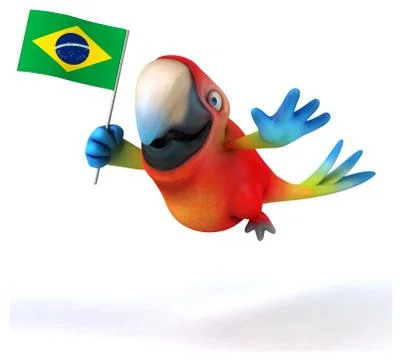Fun parrot Stock Illustration