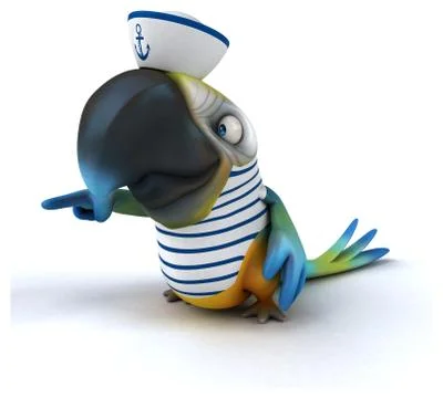 Fun parrot 스톡 일러스트