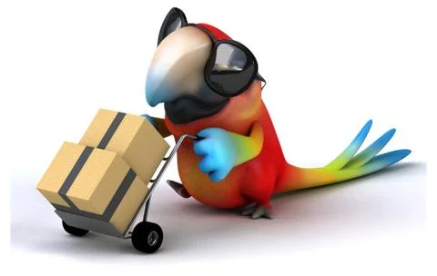 Fun parrot 스톡 일러스트