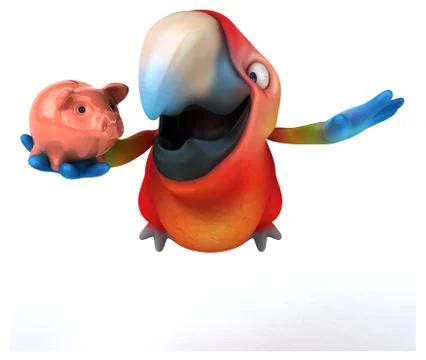 Fun parrot Illustrazione stock
