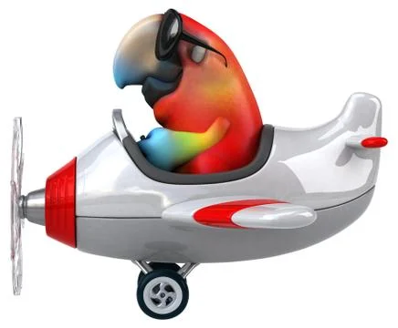 Fun parrot Illustrazione stock