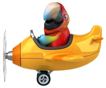 Fun parrot Illustrazione stock