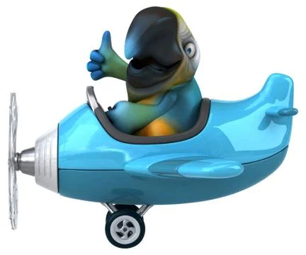 Fun parrot Illustrazione stock