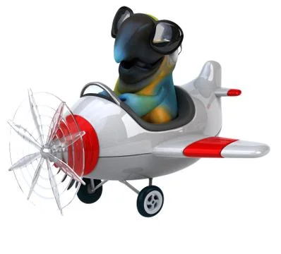 Fun parrot Illustrazione stock