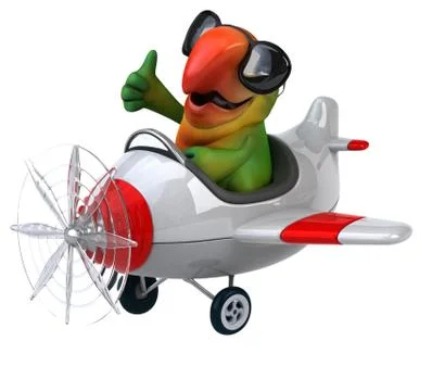 Fun parrot Stock Illustration