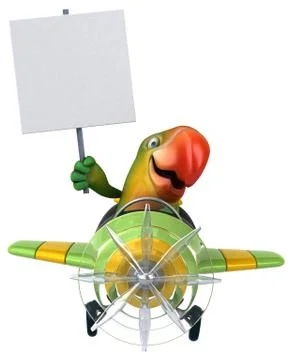 Fun parrot Illustrazione stock