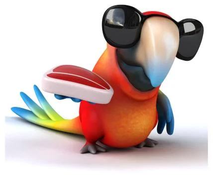 Fun parrot Illustrazione stock