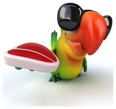 Fun parrot Illustrazione stock