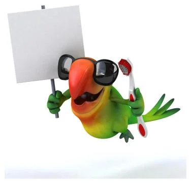 Fun parrot Illustrazione stock