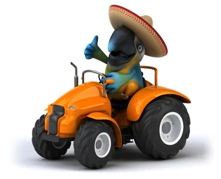 Fun parrot Stock Illustration