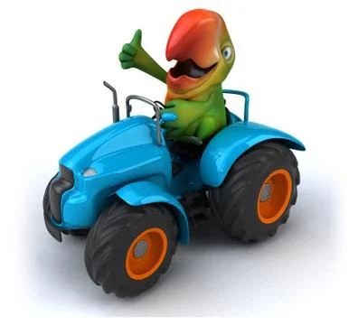 Fun parrot Stock Illustration