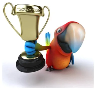 Fun parrot Illustrazione stock