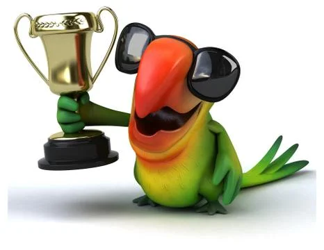 Fun parrot Illustrazione stock