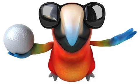 Fun parrot Illustrazione stock