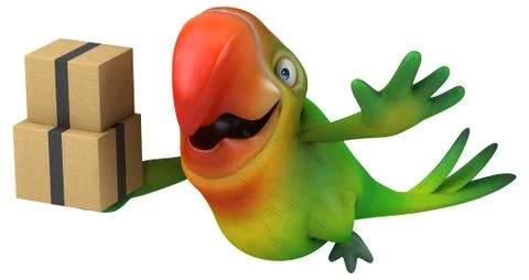 Fun parrot Illustrazione stock
