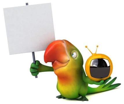 Fun parrot Illustrazione stock