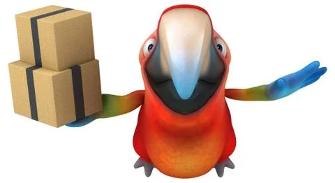 Fun parrot Stock Illustration