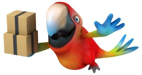 Fun parrot Stock Illustration
