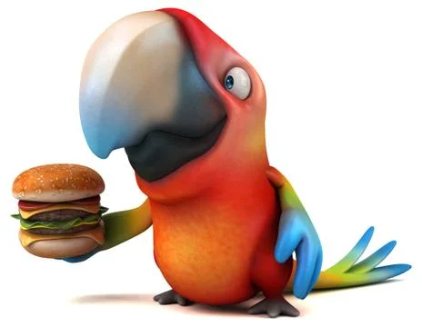 Fun parrot Stock Illustration