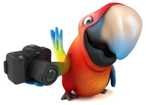 Fun parrot Stock Illustration