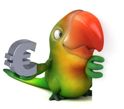 Fun parrot Stock Illustration