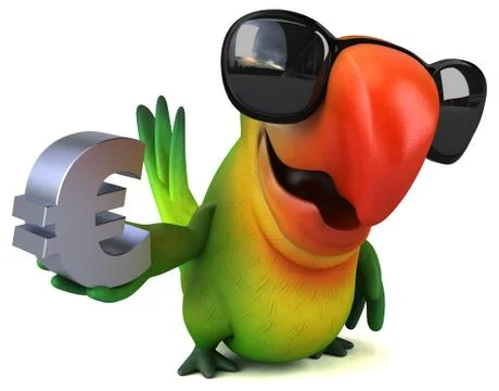 Fun parrot Stock Illustration
