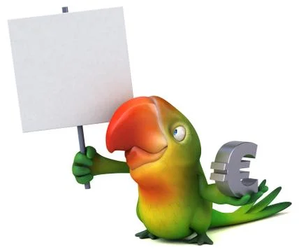 Fun parrot Stock Illustration