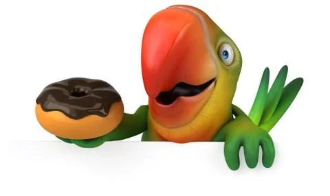 Fun parrot Stock Illustration