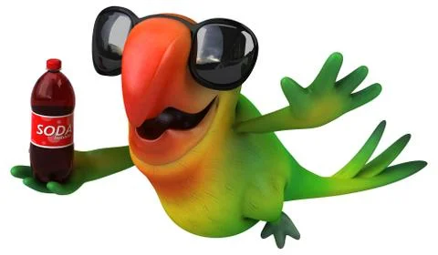 Fun parrot Stock Illustration