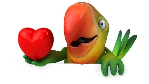 Fun parrot Stock Illustration