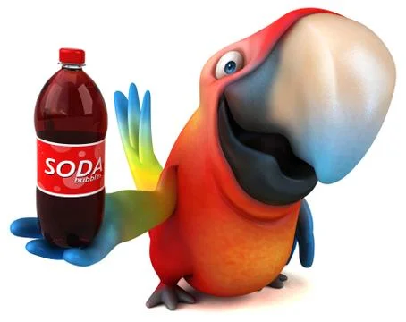 Fun parrot Stock Illustration