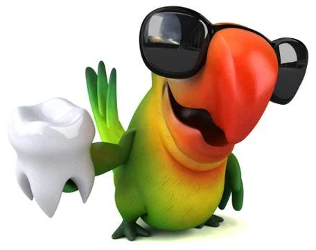 Fun parrot Stock Illustration