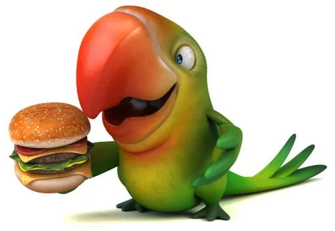 Fun parrot Stock Illustration