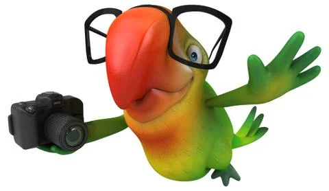 Fun parrot Stock Illustration