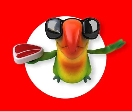 Fun parrot Stock Illustration