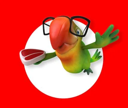 Fun parrot Stock Illustration