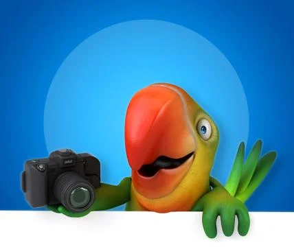 Fun parrot Stockillustratie