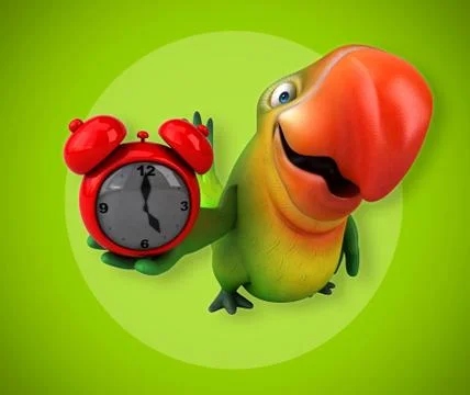 Fun parrot Stock Illustration