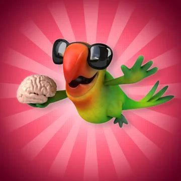 Fun parrot Stock Illustration