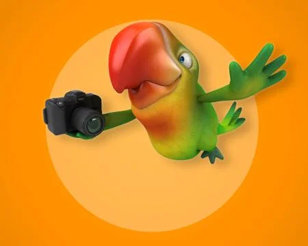 Fun parrot Stock Illustration
