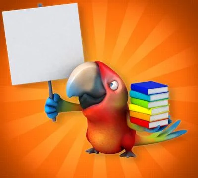 Fun parrot Stock Illustration