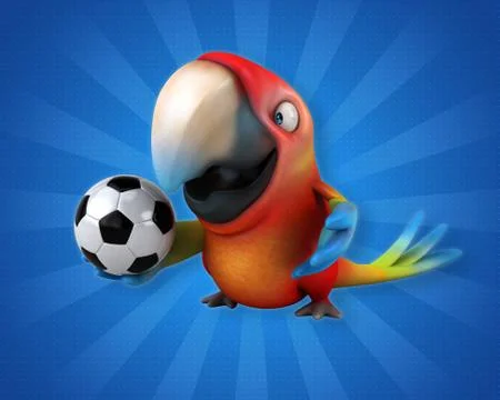 Fun parrot Stock Illustration