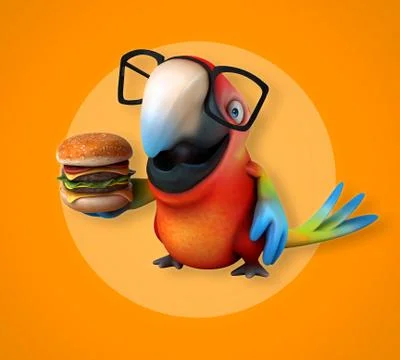 Fun parrot Stock Illustration