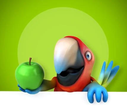 Fun parrot Stock Illustration